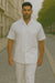 White Mens Walking Suit Men's Short Sleeve Two Piece Two Piece Mens Walking Outfit Pant Sets Suit All White Outfits For Men Short or Long Pants Leisure Casual Suit For Sale