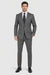 2 Button Slim Fitted Charcoal Subtle Glen Plaid Men's Suit