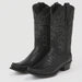 Black Caiman Tail Snip Toe Cowboy Boot