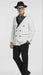 Men’s White and Black Double-Breasted Tuxedo – Modern Slim Fit Formal Suit for Weddings, Parties, and Special Occasions