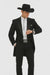 Mens Classic Western Cowboy Tail Tuxedo in Black