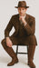Mel-M158 Coffee Color - Light Brown - Mocha 2 Buttons Vested Suit Pant Classi Mel-M158 Suit