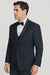 Midnight Navy Blue Wedding Tuxedo With Satin Framed Lapel