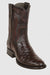 Black Cherry Roper Ostrich Western Boots