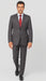 High-Quality 2 Button Medium Gray Suit Wide Leg 22 Inch Pleated Pants Side Vented Jacket