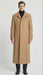 Men’s Full-Length Camel Overcoat – Classic Long Microfiber-Blend Coat for Winter and Formal Wear Maxi Duster Coat