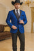 Two Toned Royal Light Blue Two Buttons Velvet or Dress Suits for Men Fabric (Your Choice) Tuxedo Suit Or Dinner Jacket Black Lapeled