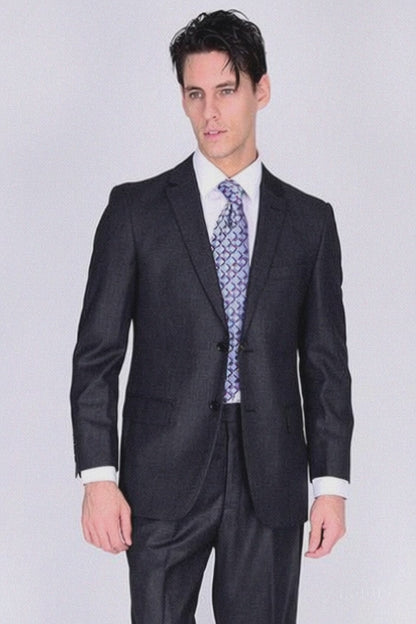 Tiglio Suit Brand Men’s Suit-Solid Gray- High End Suits - High Quality Suits