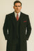 Men'S 3 Piece Fashion Suit - Long Zoot Suit Vested Black Color - Three Piece Suit