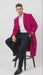 Men’s Hot Pink Wool Blend Overcoat – Topcoat Carcoat Winter Fabric