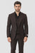 Tiglio Rosso Men’s Choclate Brown 3 Piece Suit –Double Breasted Vest with Classic Fit 100% Wool Super 150's Fabric - Pleated Pants