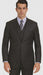Vitali Brand Suits - Men's Charcoal  Regular Fit Vested Suit