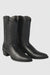 Los Altos Boots Lizard Teju R-Toe Black Cowboy Boots