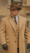 Men's Camel Two Flap Front Pockets Peaky Blinders Suits - Peaky Blinders Outfit + Overcoat + Hat (Peaky Blinder Custome)