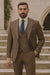 Men’s Classic Brown Three-Piece Suit – Business & Wedding Wear