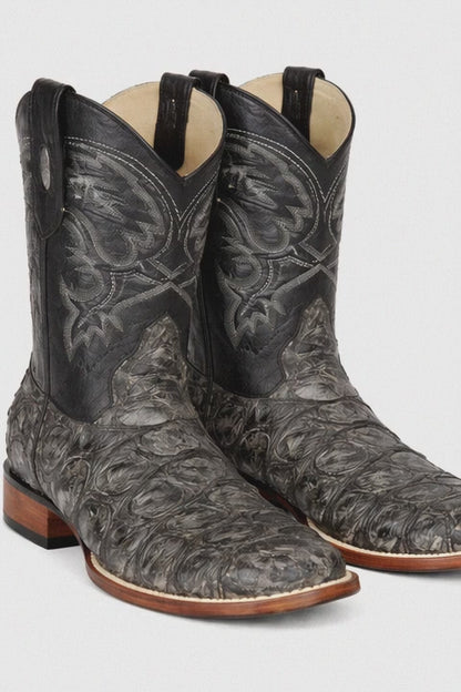 Rustic Black Pirarucu Boots