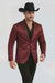 Men's Slim Fit Western Blazer Sport Coats Burgundy Sacos Vaqueros Para Hombre