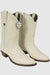 Wild West Cream ~ Off White Full Quill Ostrich Cowboy Boots - Botas De Avestruz