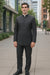 Men's Suit Mandarin Collar Black Pinstripe 5 Button Chinese Nehru Banded Collar Style Three Piece Low Priced Fashion Outfits Suits