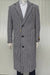 Mens Full Length and Cashmere Overcoat - Winter Topcoats - Black and White Coat