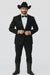 Men's Two Toned Full Lapels Shawl Black Tuxedo wool Fabric Suit