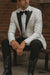 Western Suit - Trajes Para Hombres - Cowboy Formal Attire - Trajes De Novio - Peak Lapel Single Breasted White Suit