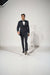 Men's Steel Grey 1 Button  Peak Lapel Suit