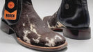 Cowhide Short Cowboy Boots by Hooch Boots