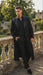 Men’s Black Sequin Long Coat with Satin Shawl Lapel – Luxury Statement Evening Overcoat