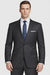 Carlo Lusso Black Two-button Poly Blend Suit