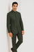Marriage Groom Wedding Indian Nehru Suit Jacket Mens Blazer Olive (Jacket + Pants) $99