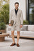 Men's Gray Summer Business Suits With Shorts Pants Set (Sport Coat Looking)