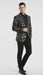 Luxury Black Floral Embroidered Blazer for Men – Designer Party and Wedding Wear Jacket