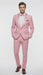 Mens Dusty Rose Pink Summer Tuxedo – Satin Shawl Lapel Formal Wedding Prom Suit