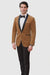 Mens Dinner Jacket - Light Brown Mens Velvet Tuxeodo Blazer