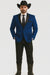 Two Toned Royal Light Blue Two Buttons Velvet or Dress Suits for Men Fabric (Your Choice) Tuxedo Suit Or Dinner Jacket Black Lapeled