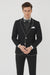 Black and White Trim Lapel Tuxedo Suit