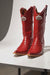 Los Altos Boots Red Caiman ~ World Best Alligator ~ Gator Skin Tail Cowboy Boots