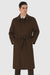 48 inch Men's Dress Coat belted Long Men's Dress Topcoat -  Winter coat ~ Men's Overcoat Four Button Coat With An 18 Inch
