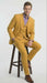 Men’s Mustard Yellow Three Piece Suit | 2 Button Notch Lapel Modern Fit in Gold Color - Church Suit