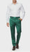 Mens Emerald Green Satin Slim Fit Dress Pants – Shiny Formal Party and Wedding Trousers