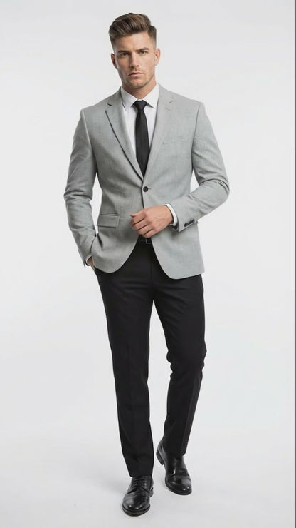 Men’s Light Grey Blazer Sport Coat