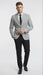 Men’s Light Grey Slim Fit Blazer Sport Coat with Black Pants | Premium Formal and Smart Casual Outfit