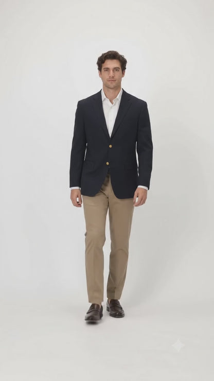 Men's Big & Tall Long Gabardine Blazer Navy Cheap Priced Sport coats - Large Sport Jacket