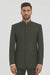 Marriage Groom Wedding Indian Nehru Suit Jacket Mens Blazer Olive (Jacket + Pants)