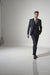 1920'S Gangster Bold Pinstripe Suit ~ Stripe Men'S Stripe Mars Dark Blue Fashion Vested Suit Pleated Pant