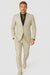 Mens Bone Slim Fit Faux Leather Suit – 1 Button Notch Lapel