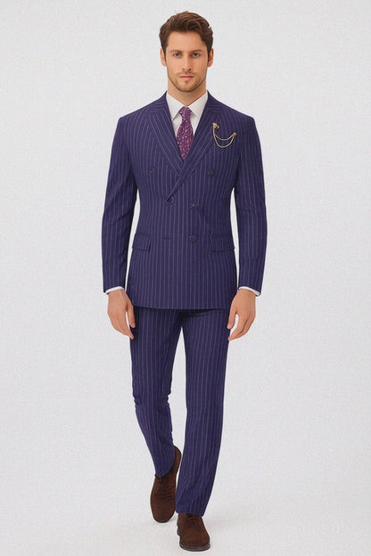 1920s Mens Outfit - 1920s costume  Bold Pinstripe Wide Suit