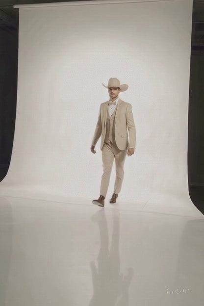 Western Suit - Trajes Para Hombres - Cowboy Formal Attire - Trajes De Novio - Sand