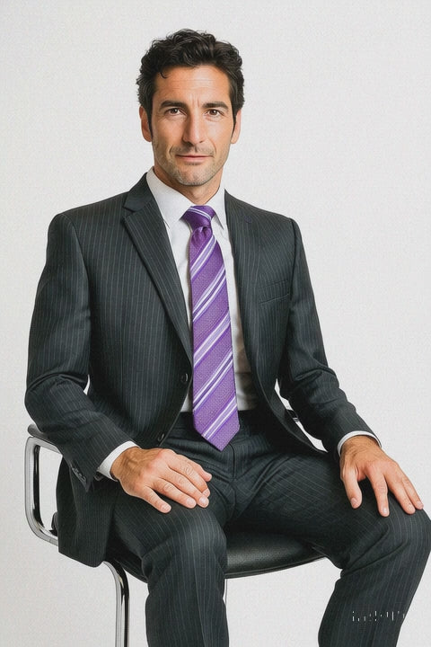 Mens-Two-Buttons-Charcoal-Suit-